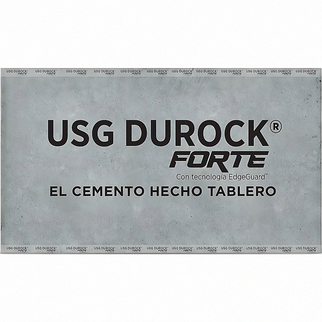 Tablero de cemento 1/2" 1.22 m x 2.44 m exteriores (USG Durock Forte)