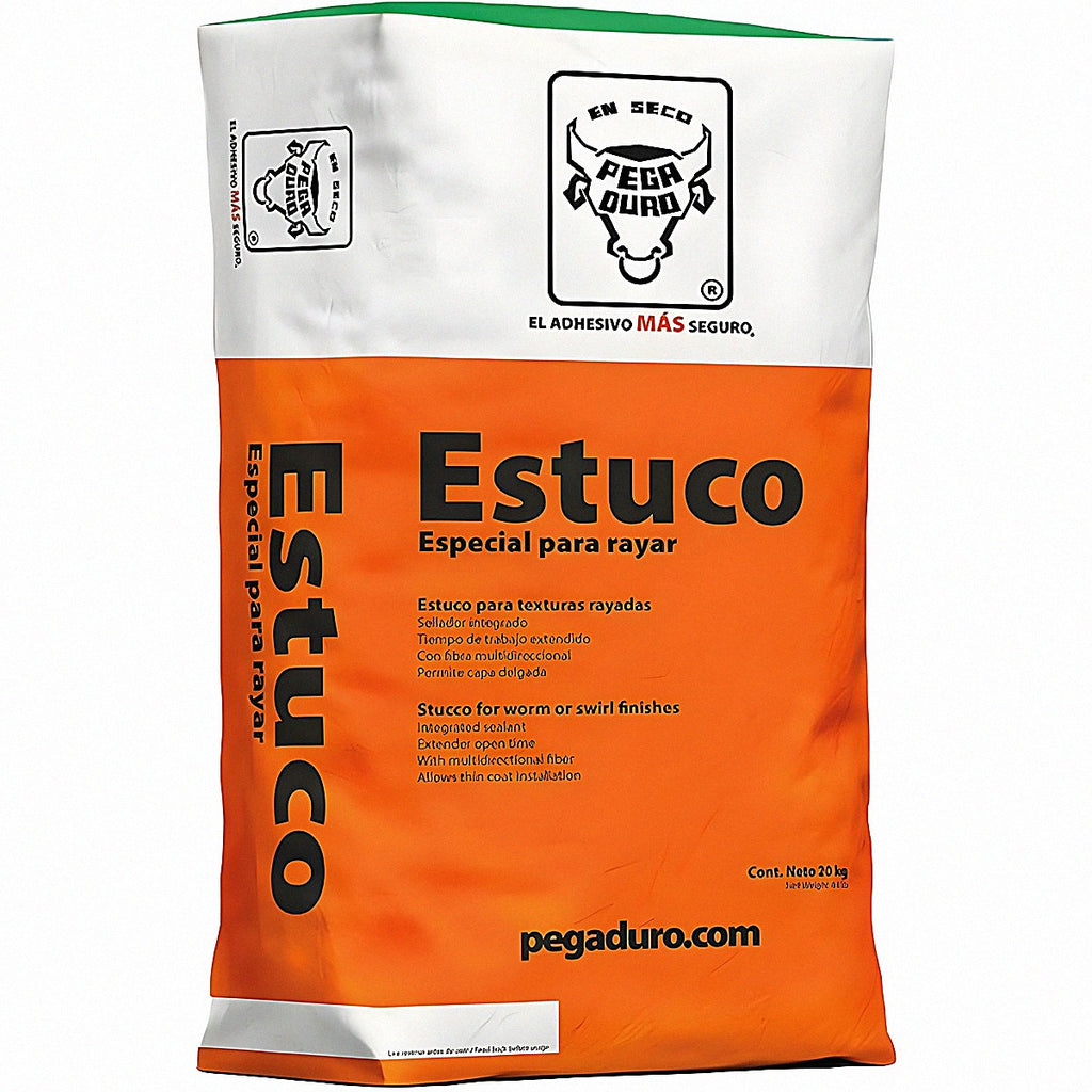 Estuco especial para rayar blanco con grano 20 kg