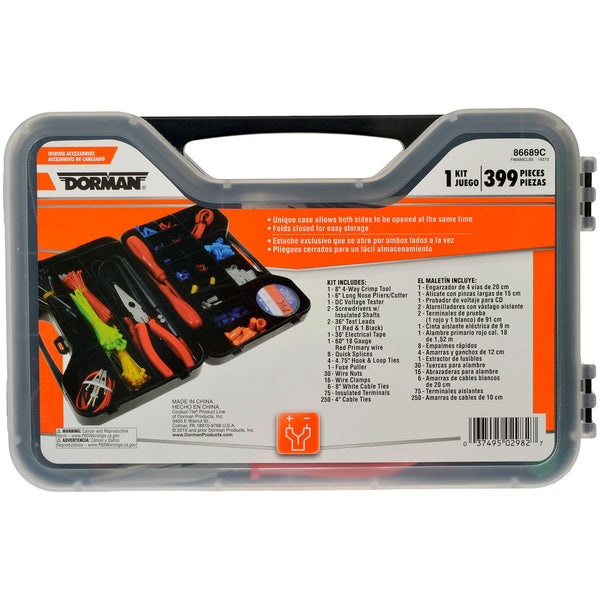 399 pzas Reparación Eléctrica con Estuche DORMAN 86689C