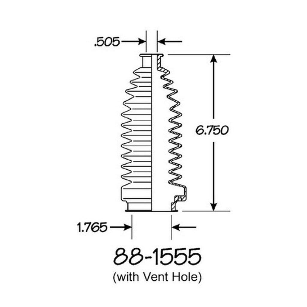 Cubre Polvo Piñon y Cremallera EMPI 88-1555-K