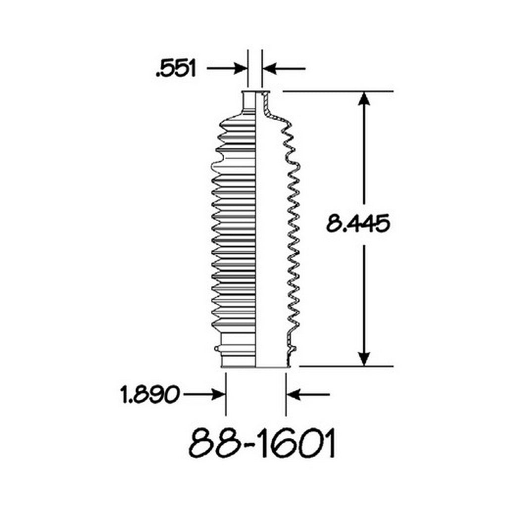 Cubre Polvo Piñon y Cremallera EMPI 88-1601-K