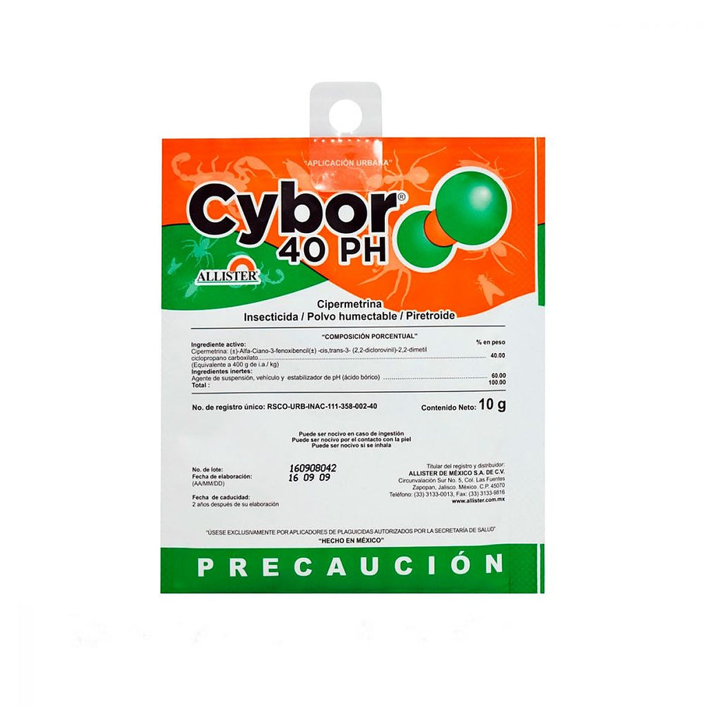 Insecticida Uso General Cybor 40 Ph Urbano Sobre 10 gr