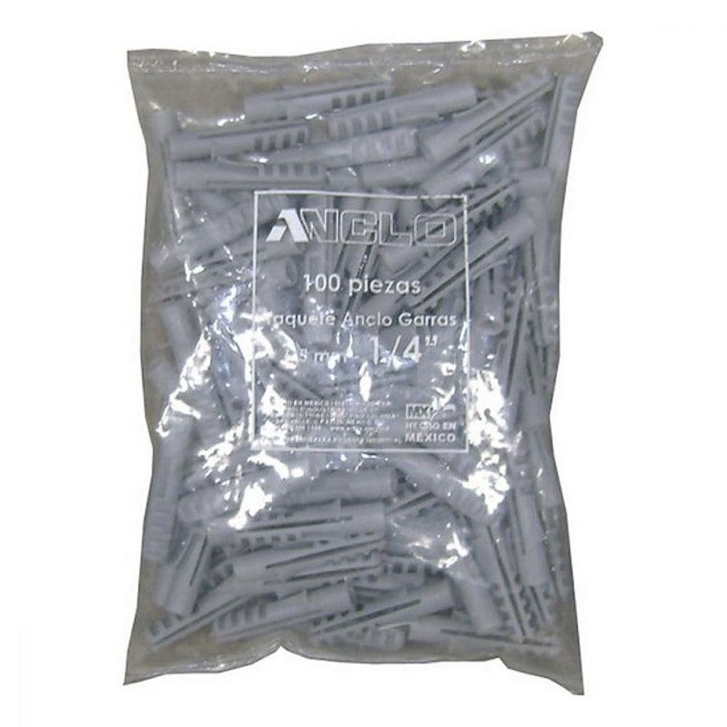 Taquete Ligero de 1/4” X 1.3/8” Anclo Garras