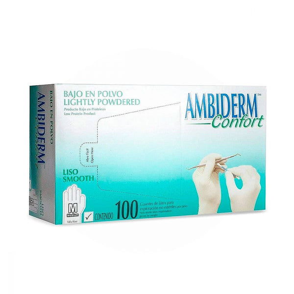 Guante de Látex Liso Grande Blanco Confort