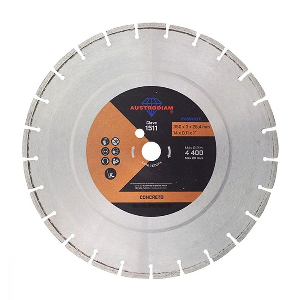 Disco de Diamante 14x0.110x1 Segmentado para Corte de Concreto Curado