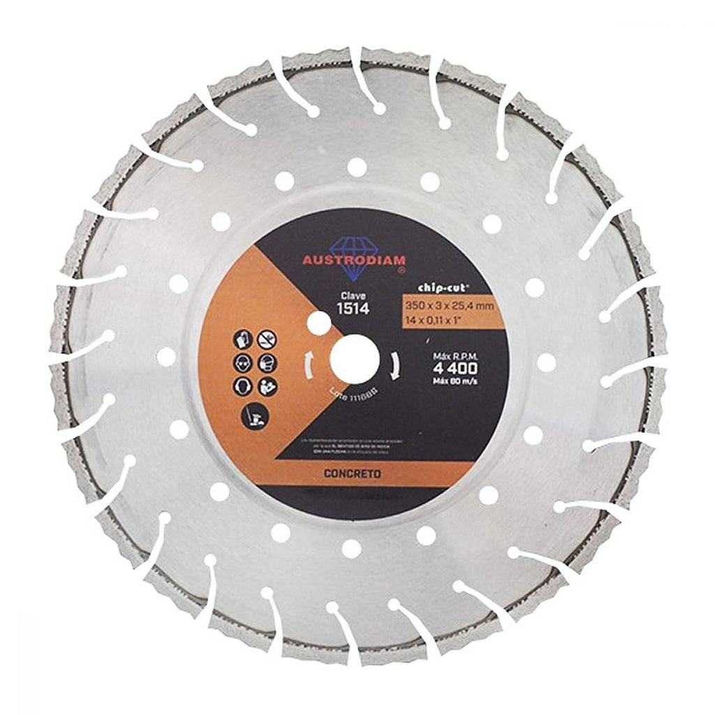 Disco de Diamante 14”x0.110”x1” Segmentado para Corte de Concreto Curado