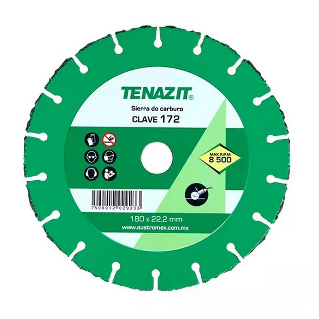 Sierra Circular 7”x7/8” con Carburo de Tungsteno Rin Segmentado para Madera