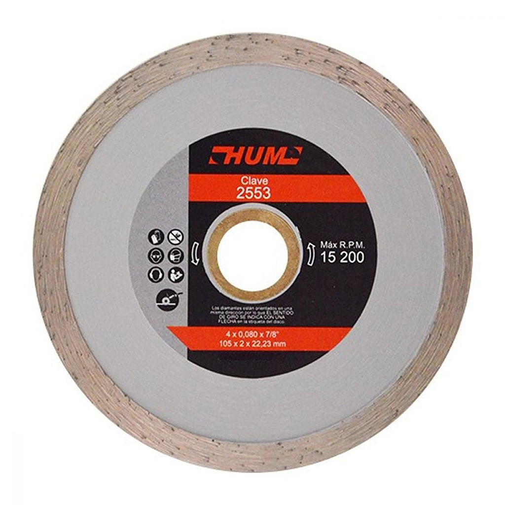 Disco de Diamante 4”x0.08x7/8” Rin Continuo Usos Generales