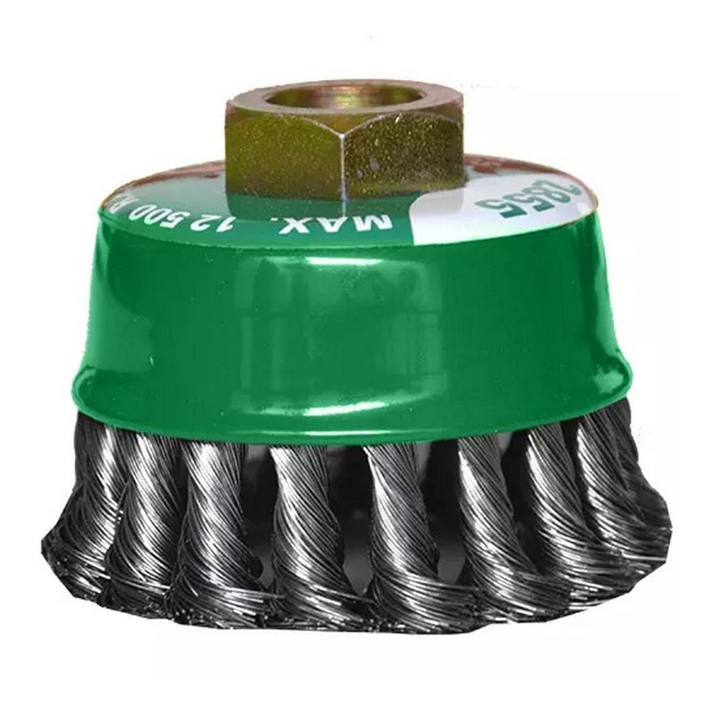 Carda Copa Alambre Trenzado 3”x0.014”x5/8-11hx3/4” Acero al Carbón Chip-cut