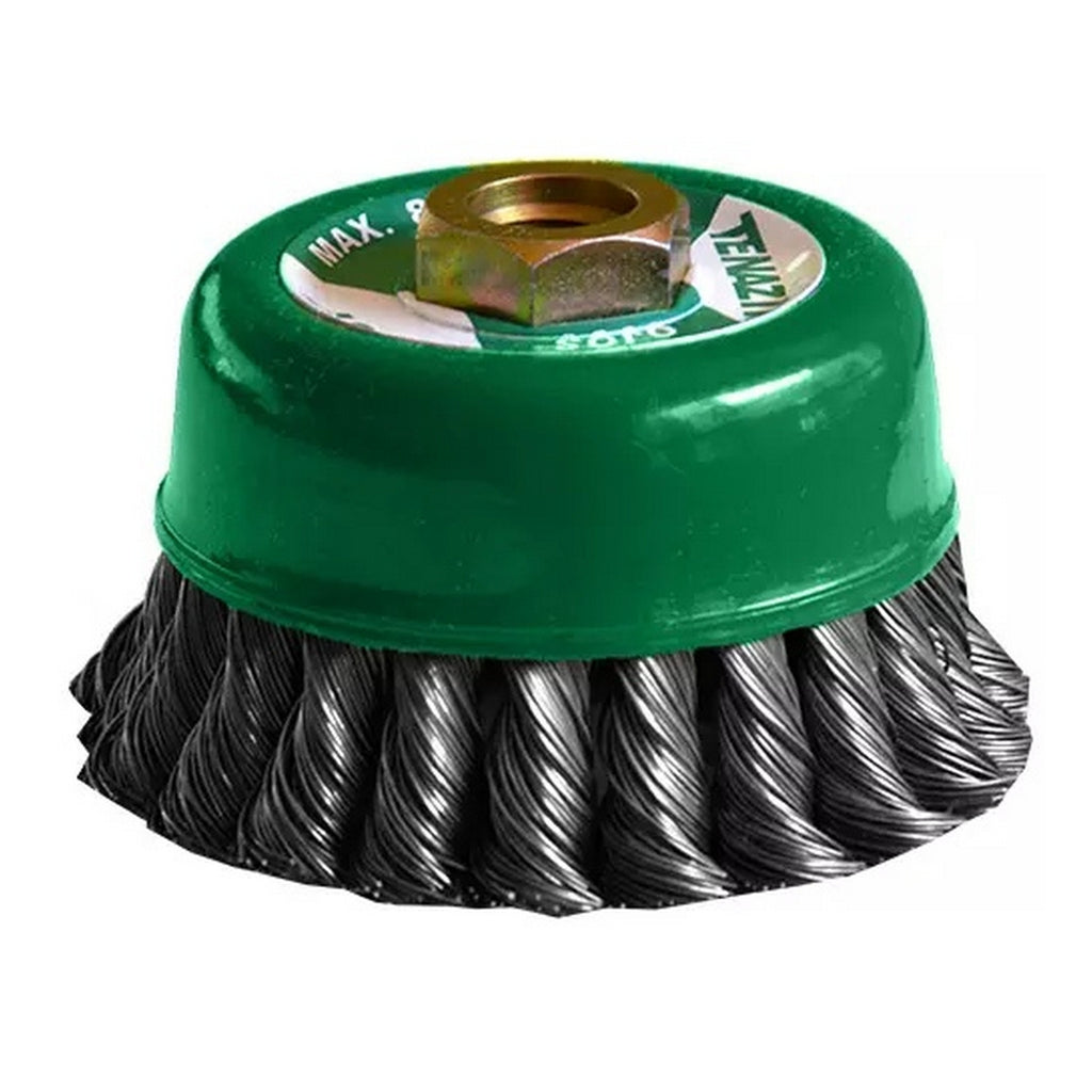 Carda Copa Alambre Trenzado 4”x0.020”x5/8”-11hx7/8” Acero al Carbón Chip-cut