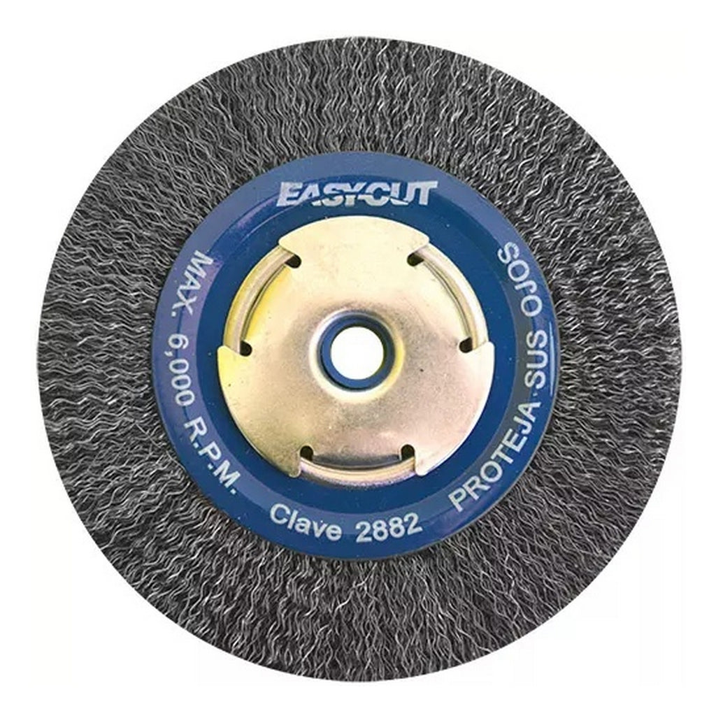 Carda Circular Alambre Ondulado 6”x0.014”x5/8 a 1/2”x7/8” Acero al Carbón Easy-cut