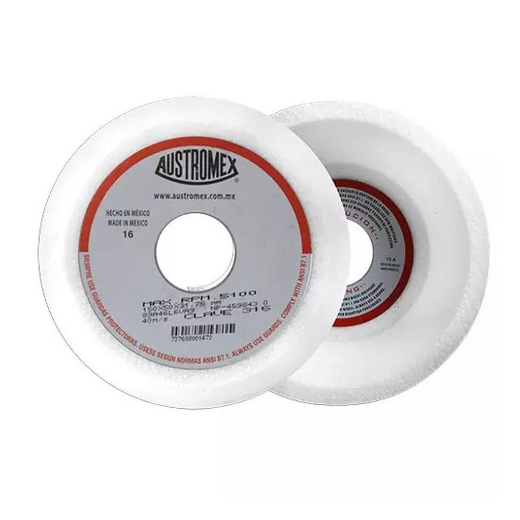 Copa Abrasiva 6”x2”x1.1/4” Grano 46 Blanca