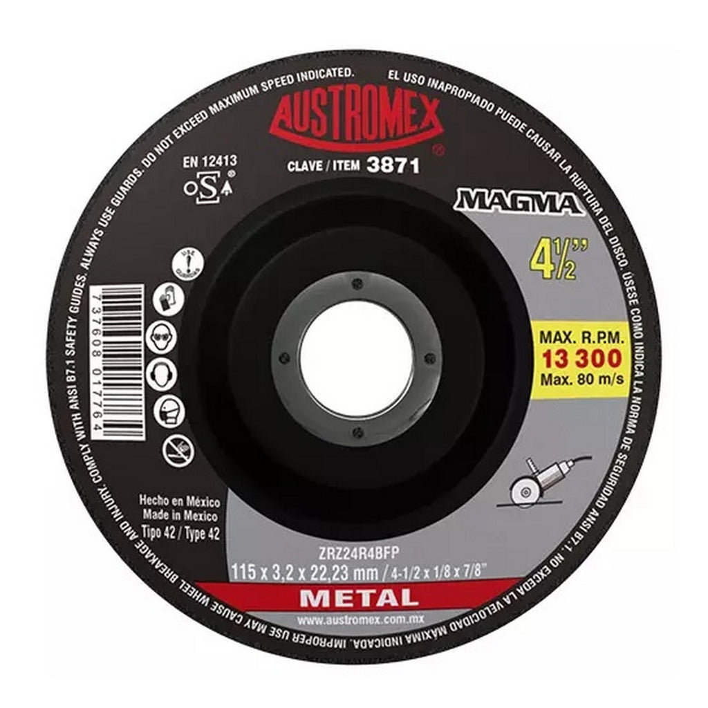 Disco para Corte Preciso de Metal 4.1/2”x1/8”x7/8”