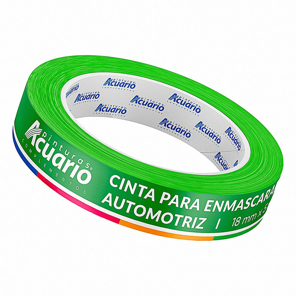 Cinta masking pintura verde 18 mm x 50 m (automotriz) (3/4")