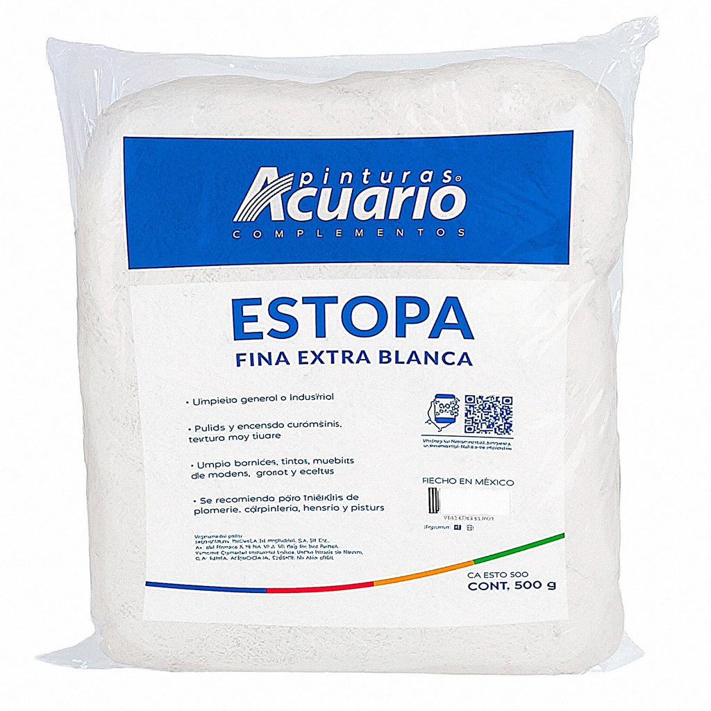 Estopa fina extra blanca de primera 500 grs
