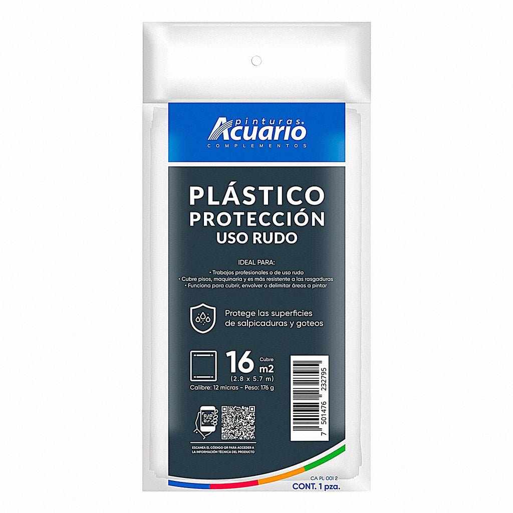 Plástico protección uso rudo 16 m2