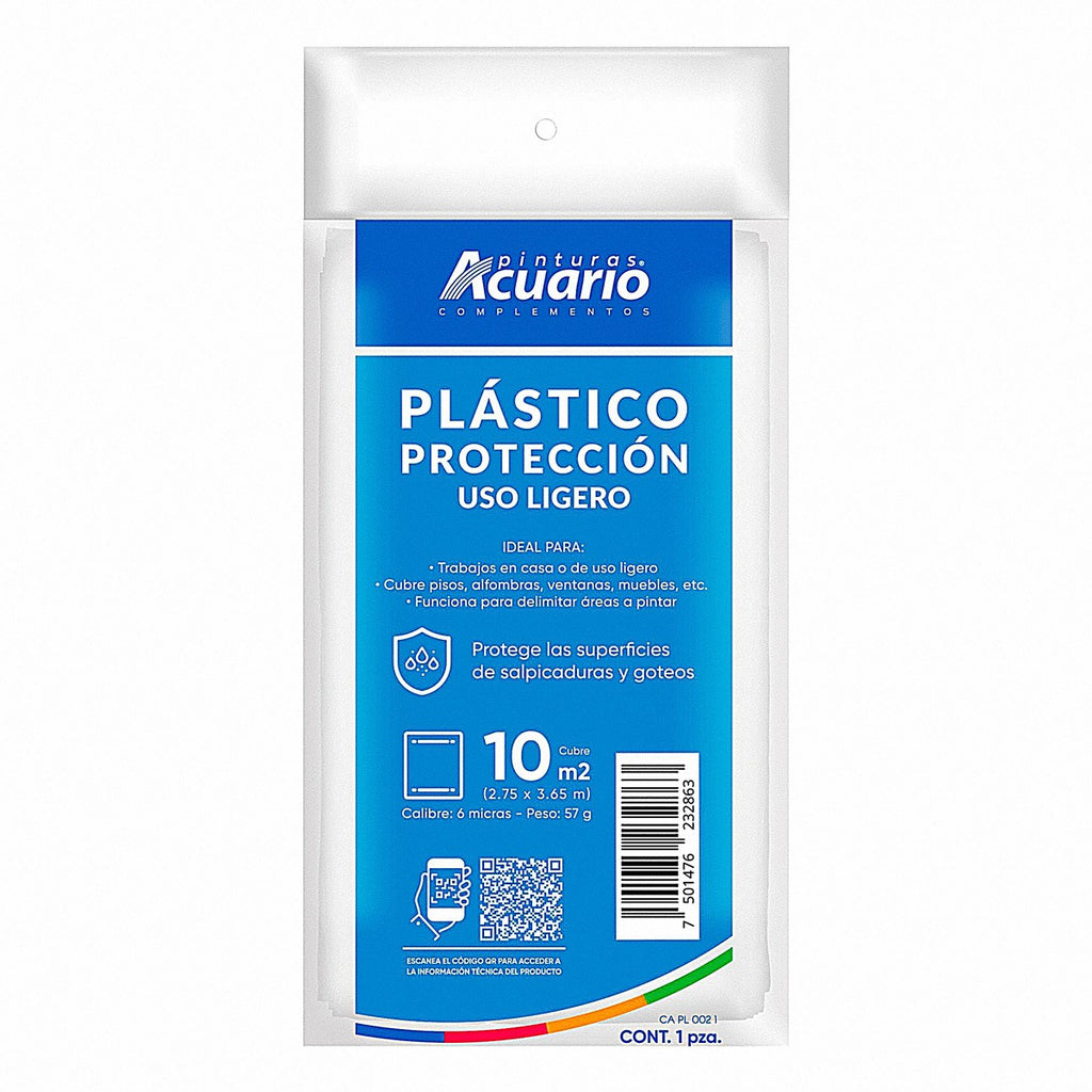 Plástico protección uso ligero 10 m2