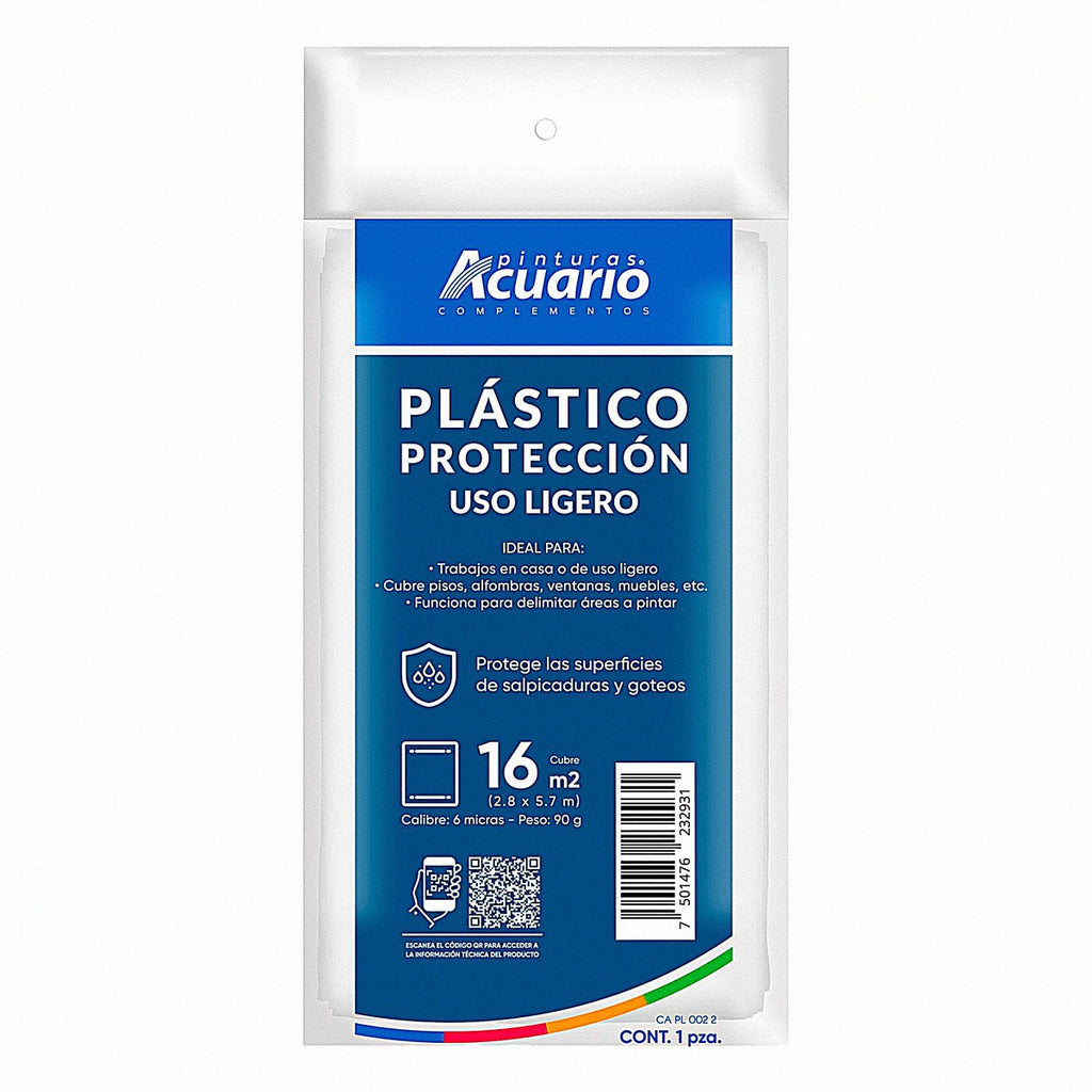 Plástico protección uso ligero 16 m2