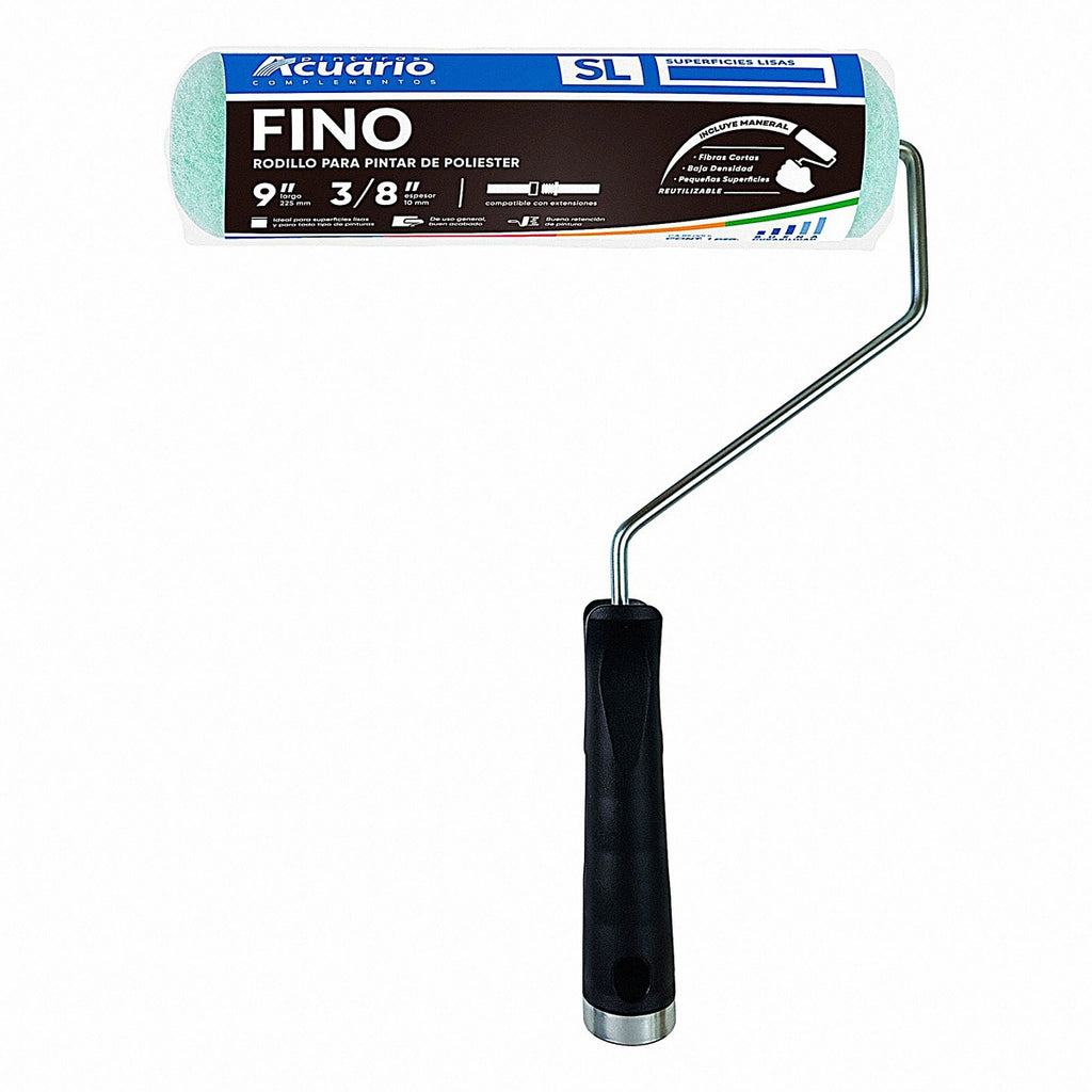 Rodillo fino 9" 10 mm poliéster