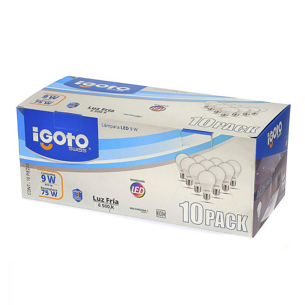 Foco Led 9W Luz Blanca 6500 K Base E27 A19 - A6 F10P10109