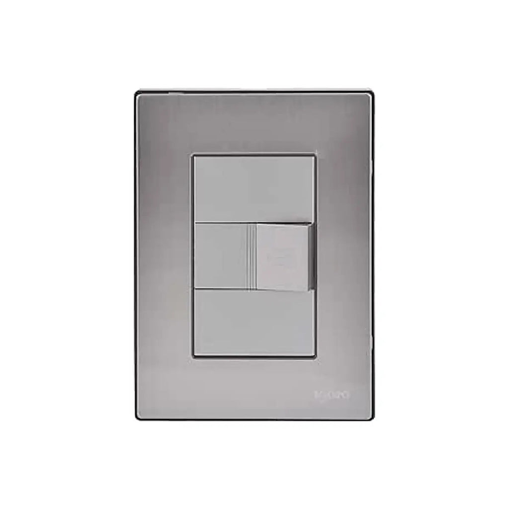 Placa Armada Inox con timbre de 1 Módulo Timbre