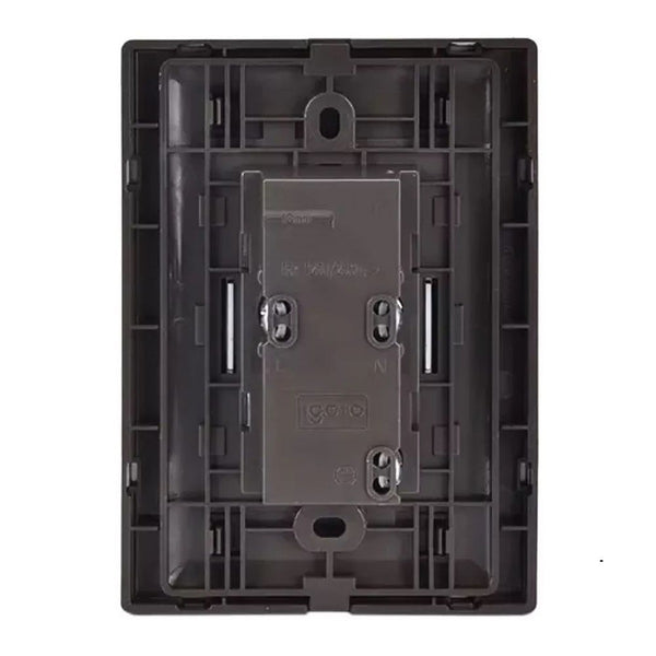 Placa Armada Inox con Contacto Dúplex Falla a Tierra Plata