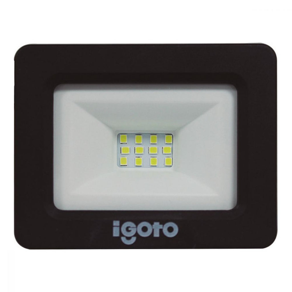 Lámpara Tipo Reflector de Led Luz Cálida 10w 100/240v 3000k Marco Negro