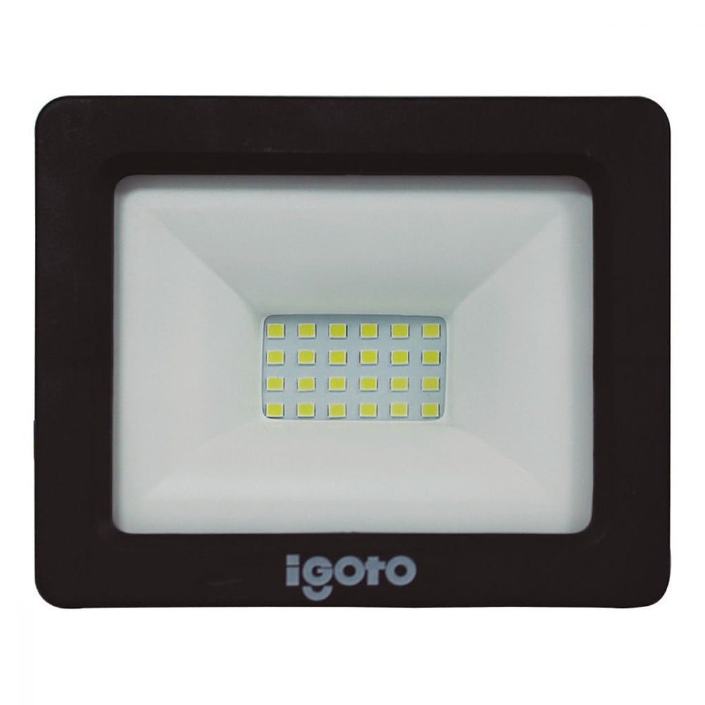 Lámpara Tipo Reflector de Led Luz Cálida 20w 100/240v 3000k Marco Negro