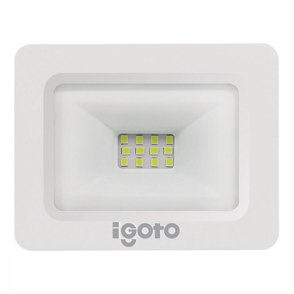 Lámpara Tipo Reflector de Led Luz Fría 10w 100/240v 6500k Marco Blanco