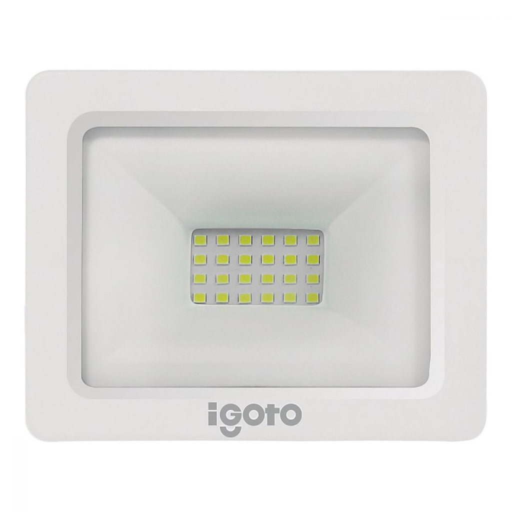 Lámpara Tipo Reflector de Led Luz Fría 20w 100/240v 6500k Marco Blanco