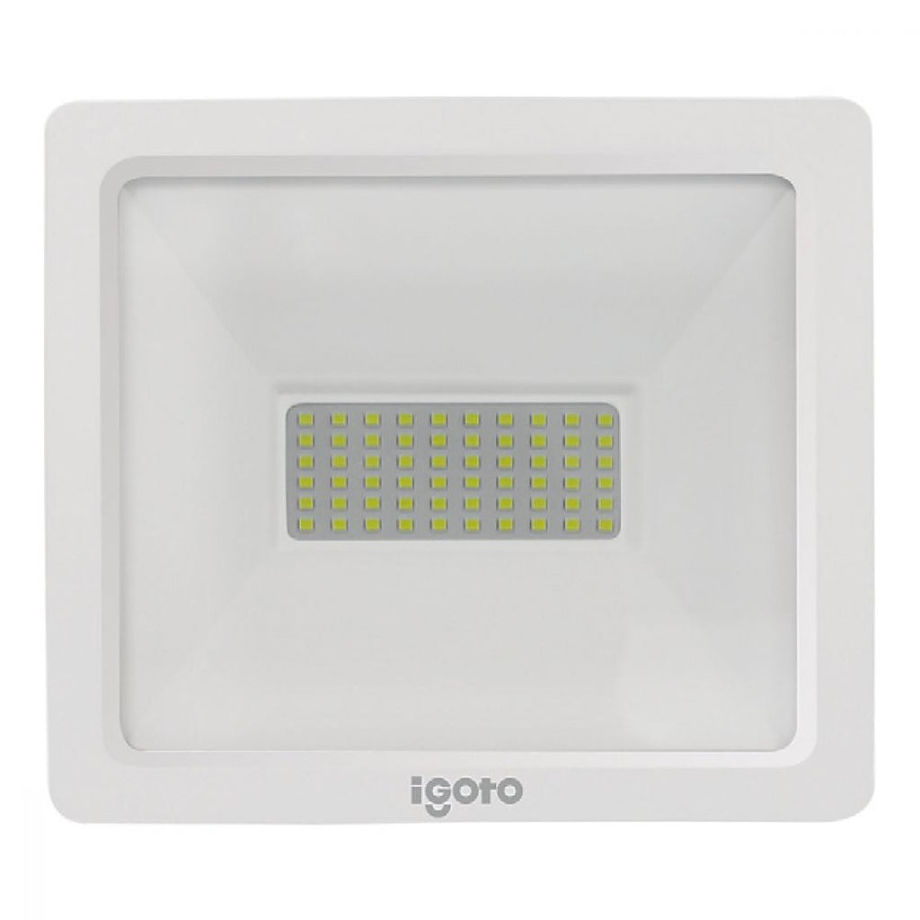 Lámpara Tipo Reflector de Led Luz Fría 50w 100/240v 6500k Marco Blanco