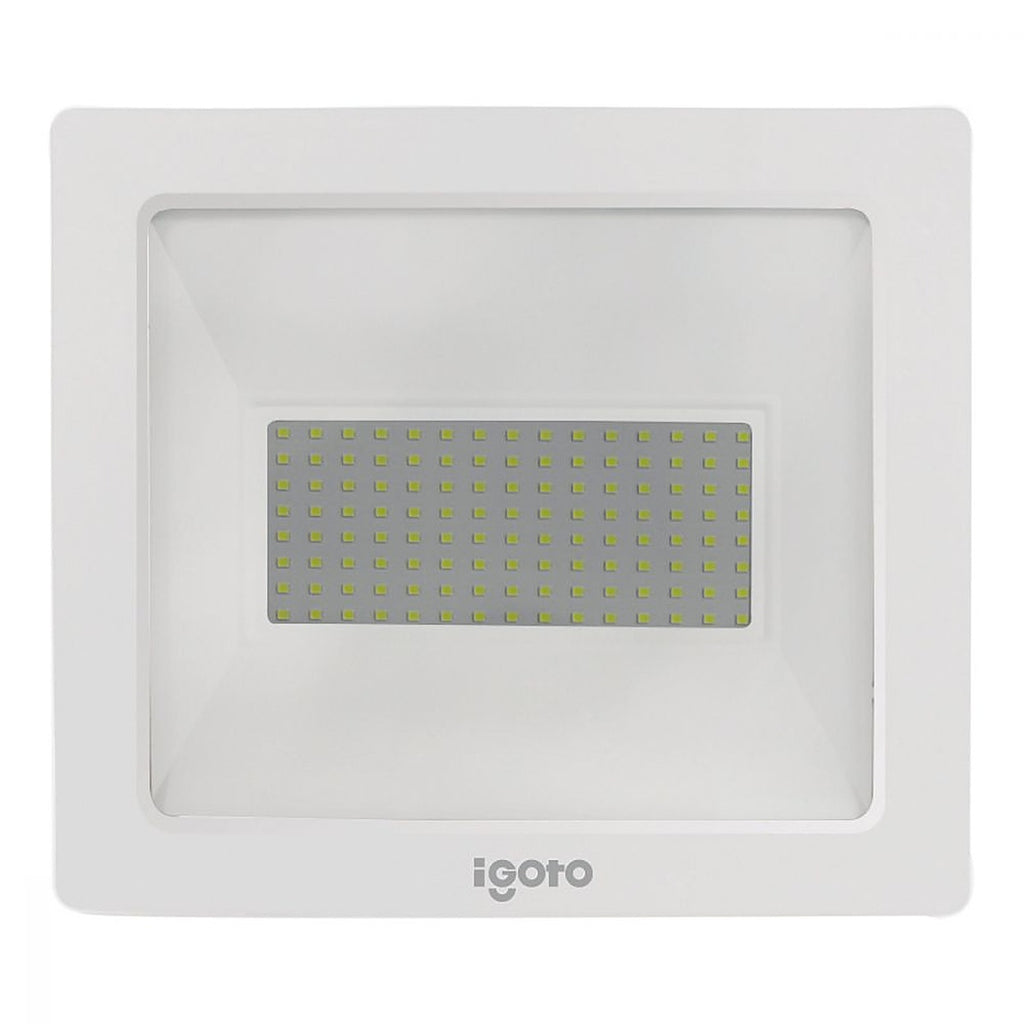 Lámpara Tipo Reflector de Led Luz Fría 100w 100/240v 6500k Marco Blanco