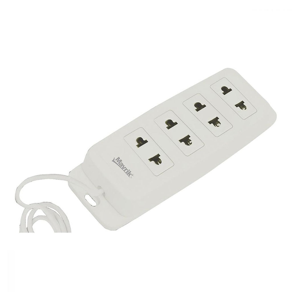 Multicontacto Eléctrico 127v 4 Entradas Barra 2 en 1 Americano y Europea 3 mt