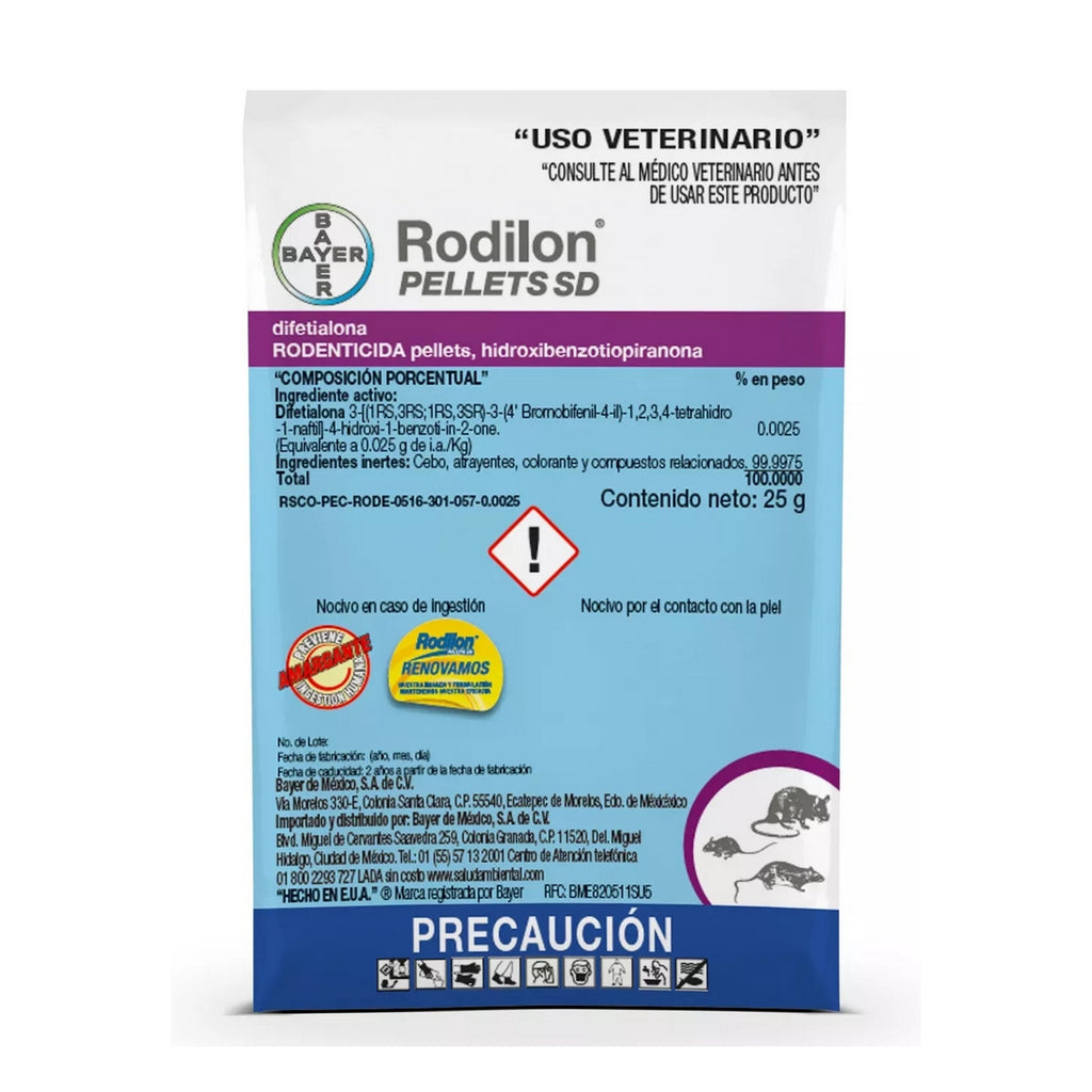 Rodenticida Pellets Hidroxibenzotiopiranon