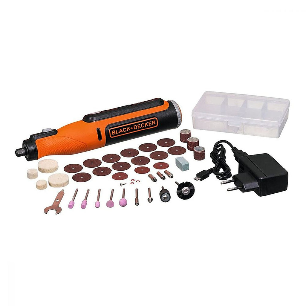 Moto-Tool Inalámbrico 8v 5000-25000 rpm con 35 Accesorios + Estuche Plástico