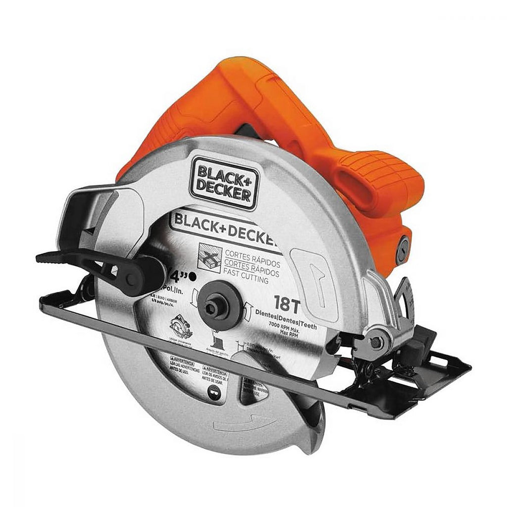 Sierra Circular Eléctrica 7.1/4” 1400w 5300 rpm Eje de 5/8” con Sierra Circular 18 D Llave y Guía