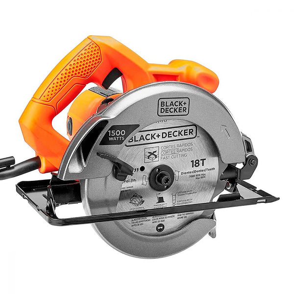 Sierra Circular Eléctrica 7.1/4” 1500w 5500 rpm Eje de 5/8” con Sierra Circular 18 D Llave y Guía