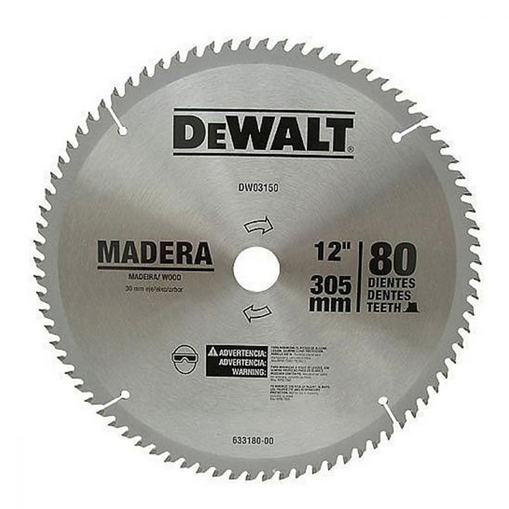 Sierra Circular 12”x30 mm 80 Dientes Carburo de Tungsteno Madera