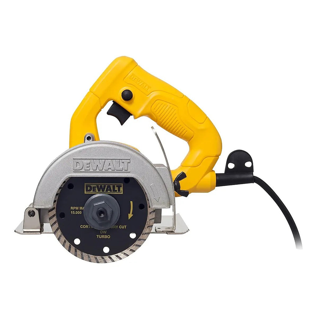 Cortadora de Loseta 4-3/8” 1270w 13500 rpm Corte 45° con Kit para Cortes Húmedos y Llave