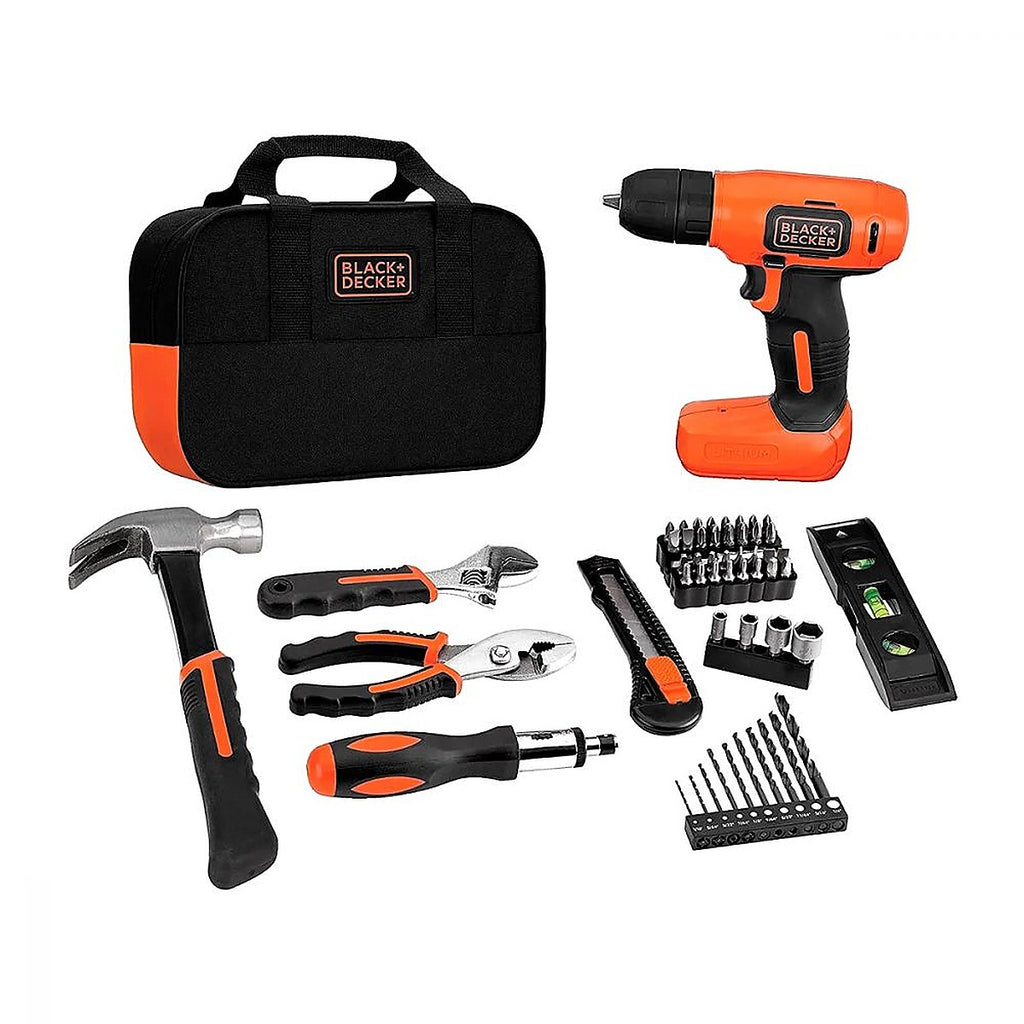 Taladro Atornillador Inalámbrico 3/8” 08v 400 rpm 17 Posiciones Batería Integrada Cargador USB + Maleta + Accesorios