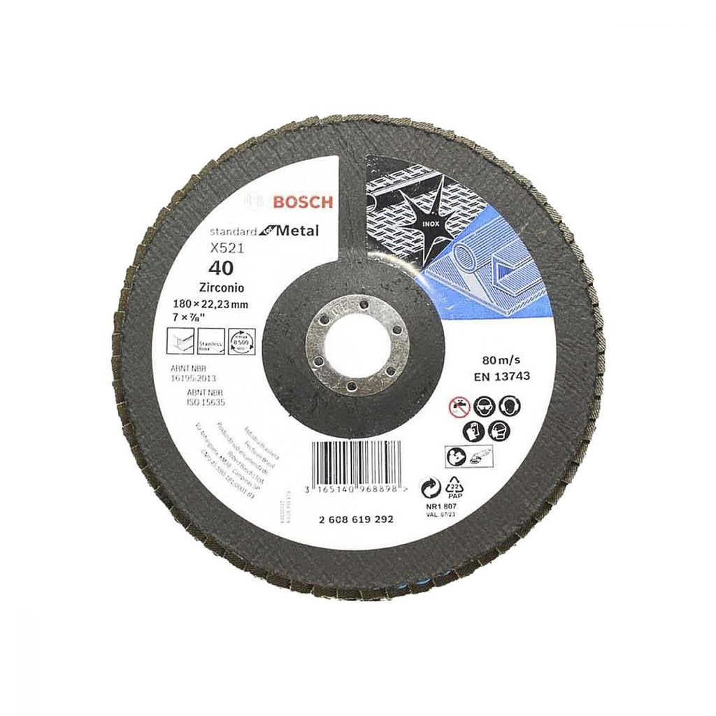 Disco Laminado 7”x7/8” G040 para Desbaste y Pulido de Metálico y Acero Inoxidable