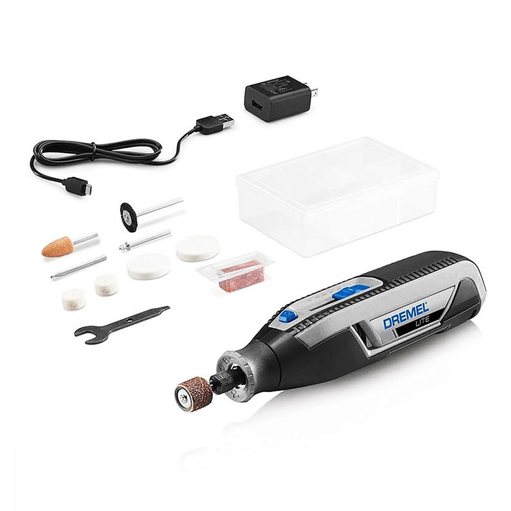 Moto-Tool Inalámbrico 4v 8000-25000 rpm con Cargador USB y 10 Accesorios