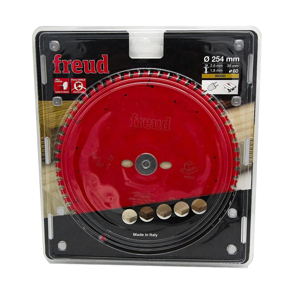 Sierra Circular 10”x5/8” 60 Dientes Carburo de Tungsteno para Madera Acabado Fino
