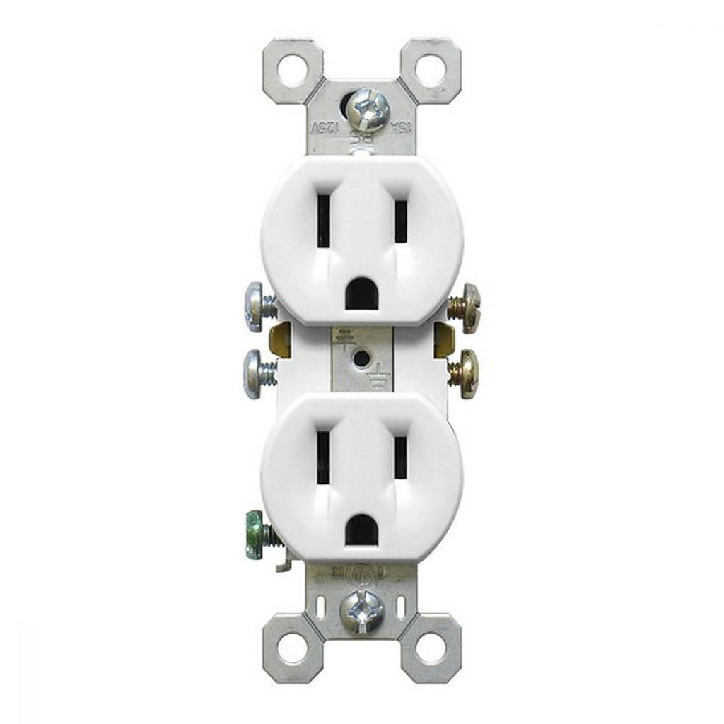Contacto Eléctrico Dúplex 2p + T 15 a 127v Blanco
