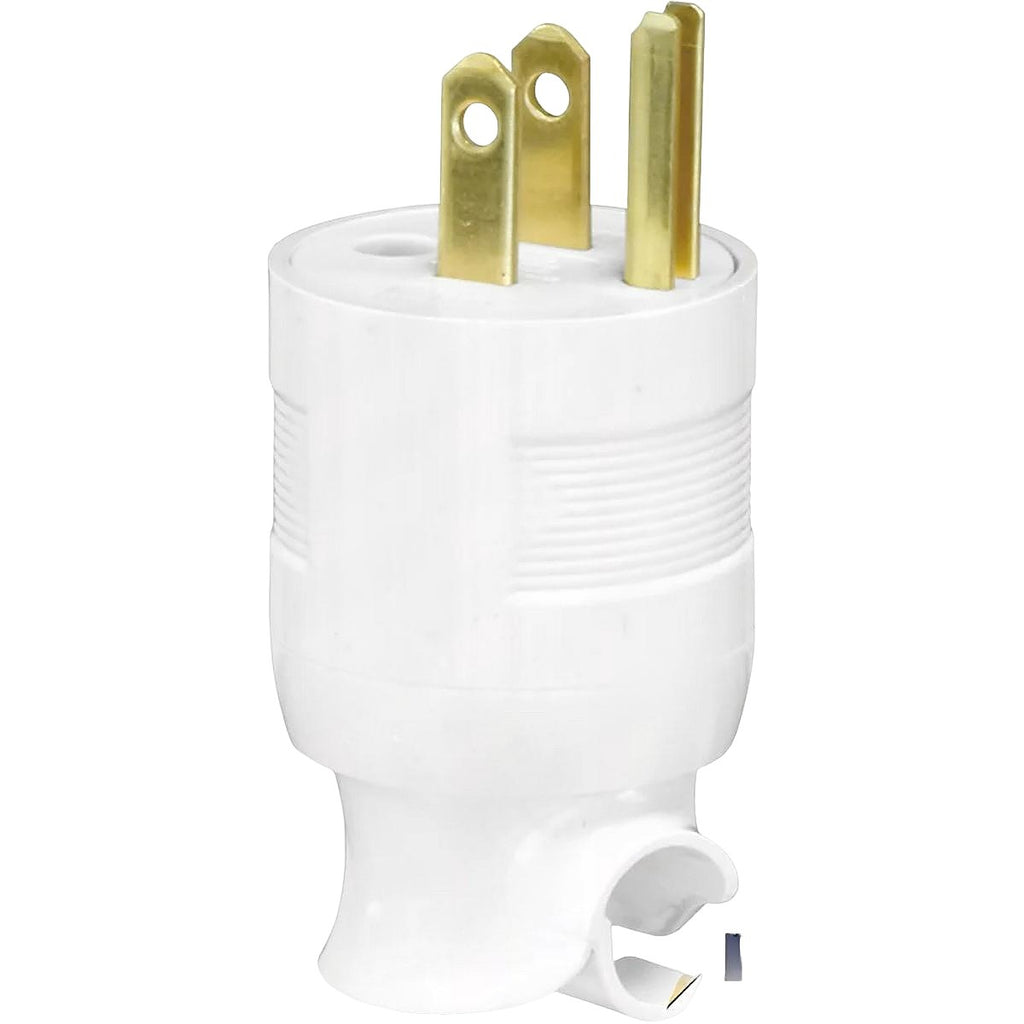 Clavija Eléctrica Plástica 2p + T con Base Giratoria de 360° 15a 127v