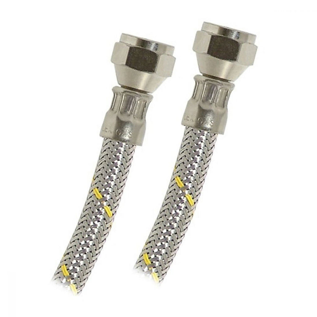Manguera para Gas Flexible de Acero Inoxidable 2 mt Salida 3/8”x3/8” Hembra-hembra