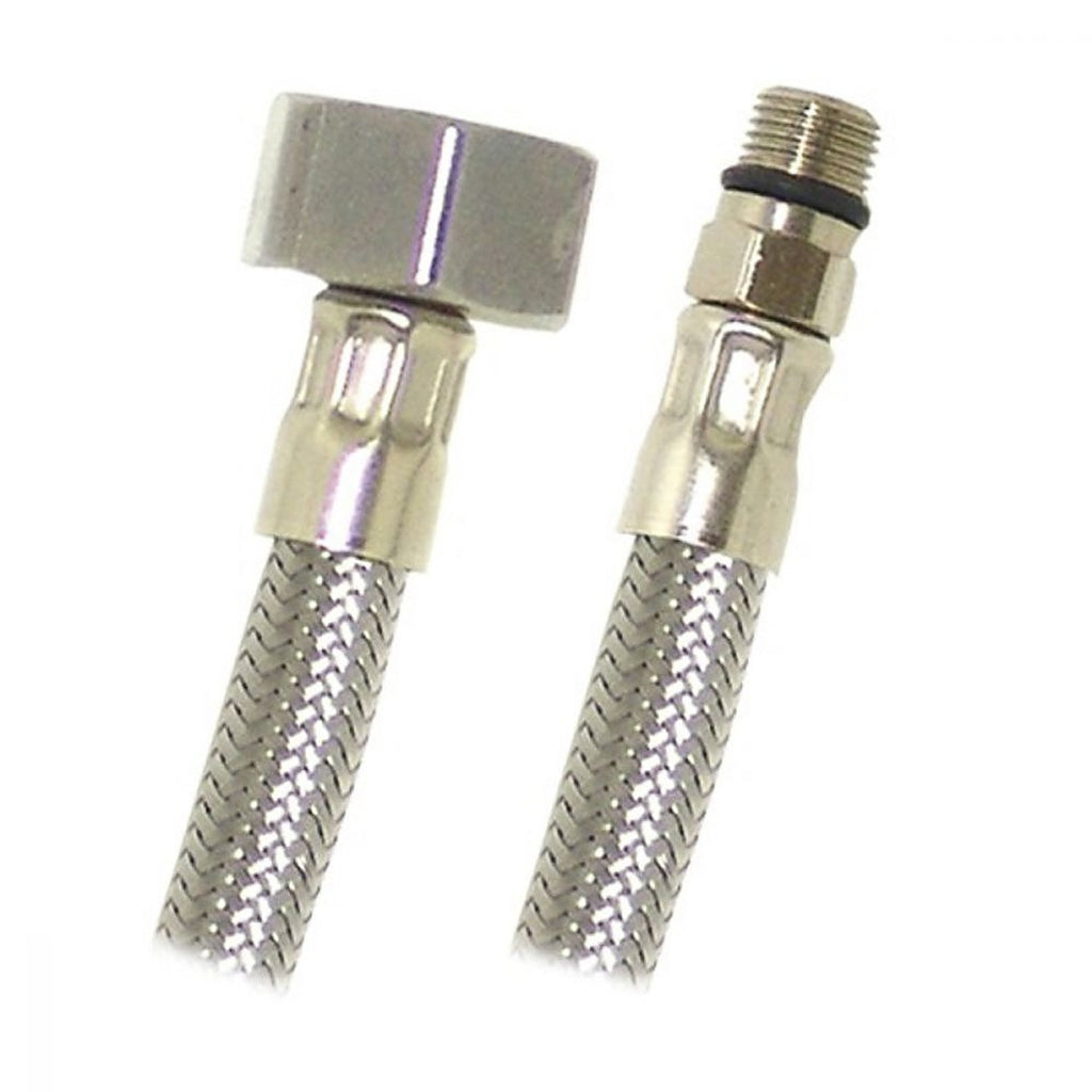 Manguera para Monomando para Lavabo de Acero Inoxidable 60 cm 1/2”xm10