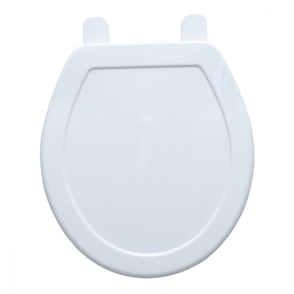 Asiento para W.C. Redondo Abierto Color Blanco Bisagras Ajustables
