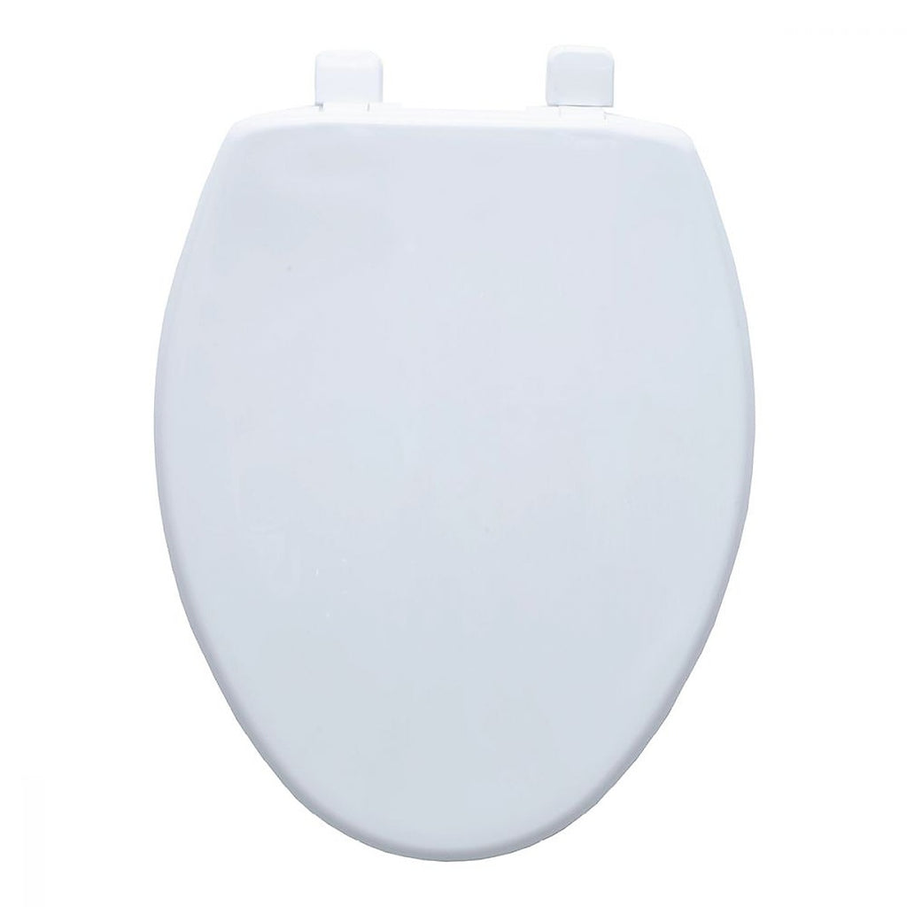 Asiento para W.C. Alargado Abierto Color Blanco Bisagras Ajustables
