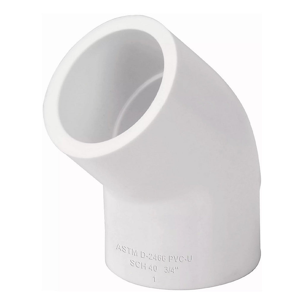 Codo 45° PVC Cedula 40 Cementar 1/2”